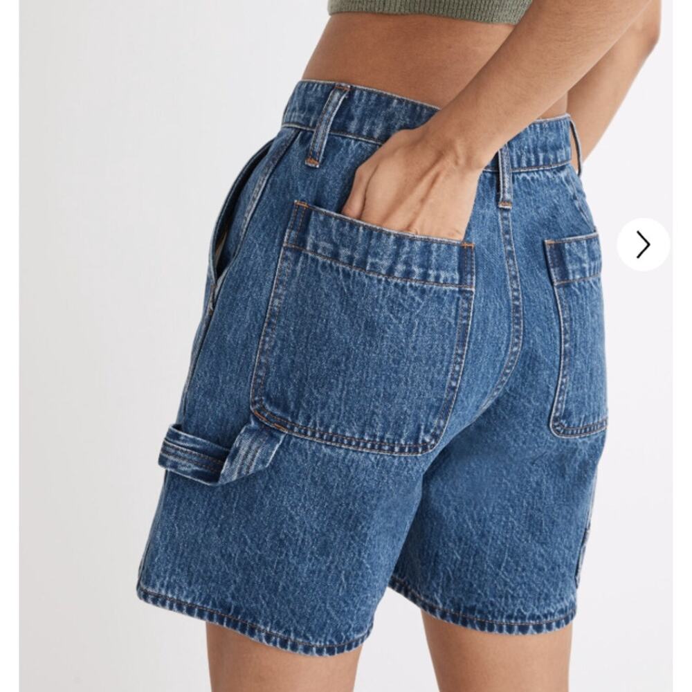 Madewell Baggy Carpenter Jean Shorts Size 29 Blue